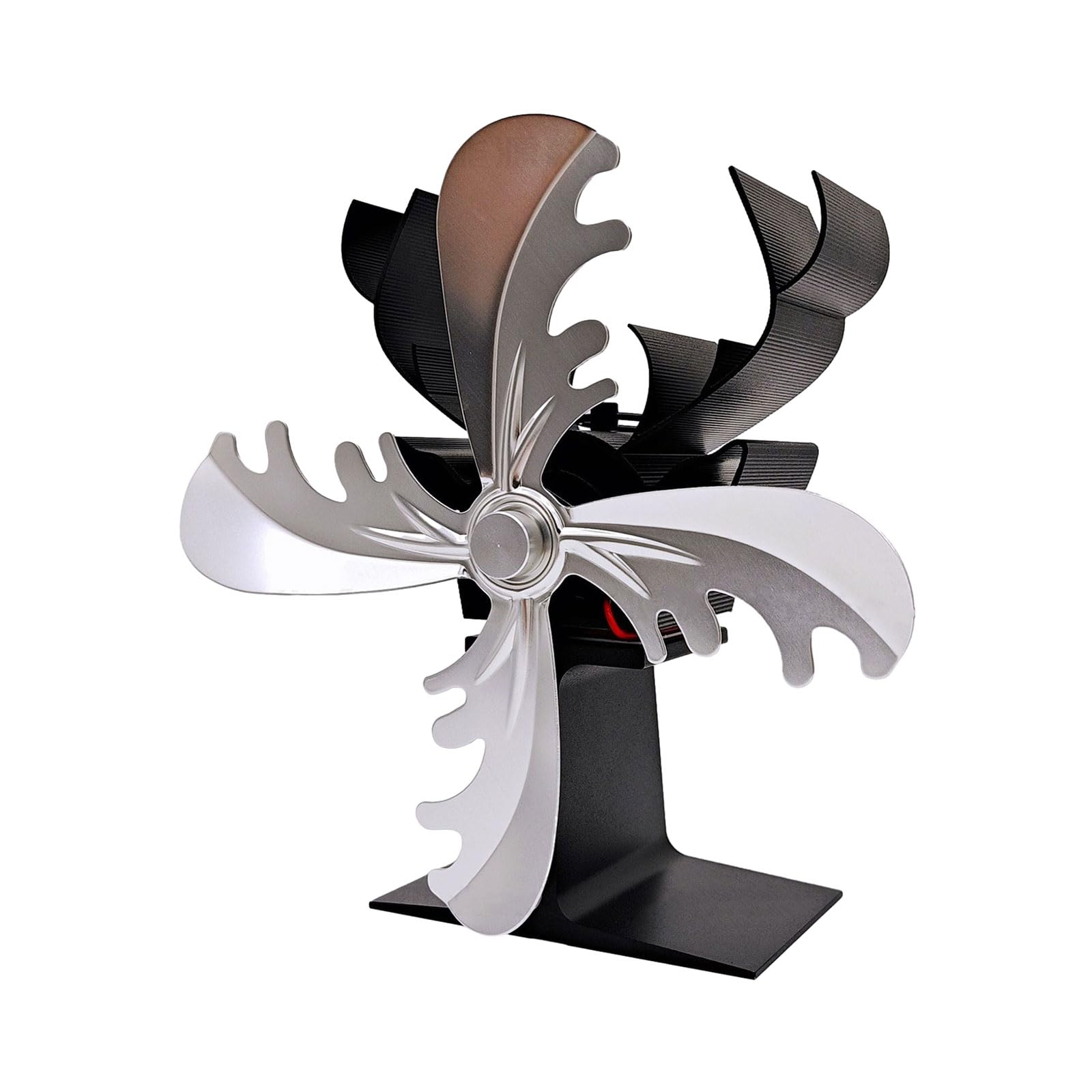 Lxxaofdc Silver Christmas Fan Efficient Heat Distribution Stove Fan For Wood Burners And Fireplaces No Electricity Quiet