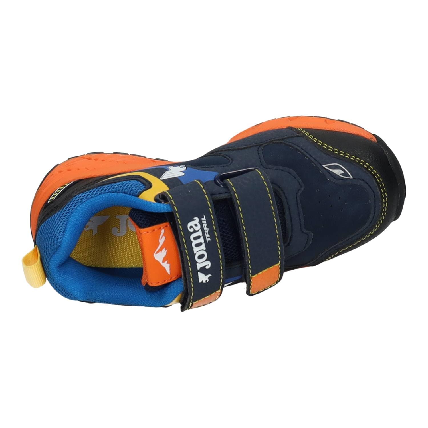 Joma JSHOW2503V Zapatillas Deportivas niño Joma Schok Naranjas y Azules con Cierre Adhesivo y Suela Antideslizante NIÑO Deportivos