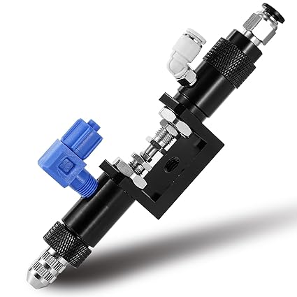 NEWTRY Suction Adjustable Pneumatic Glue Dispensing Valve Precision Thimble Dispensing Nozzle for High and Medium Viscosity
