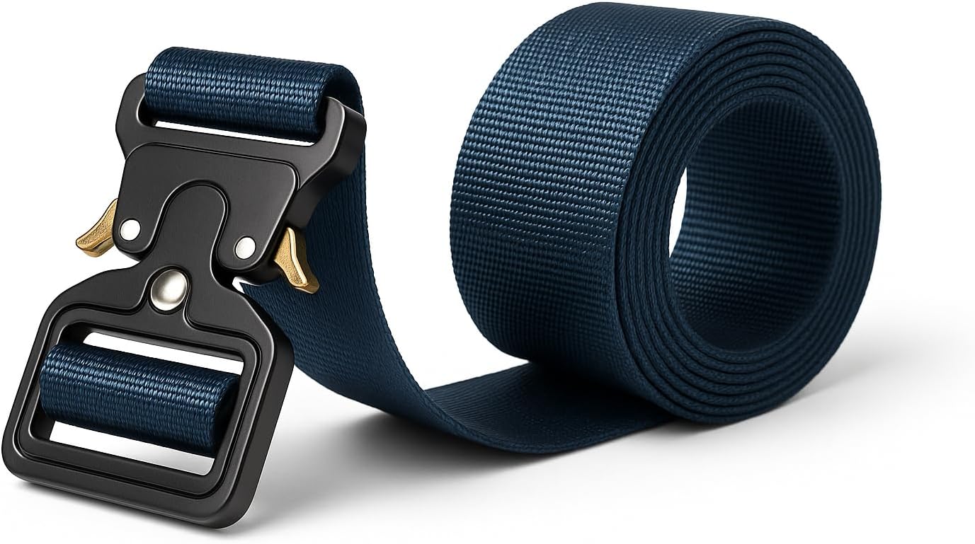 Metal Buckle Luggage Straps – Heavy Duty Tactical Tie Down Belts, 2 Pack 10ft x 2in Polyester Straps, 160kg Buckle Strength & 500kg Strap Load for Secure Travel & Cargo