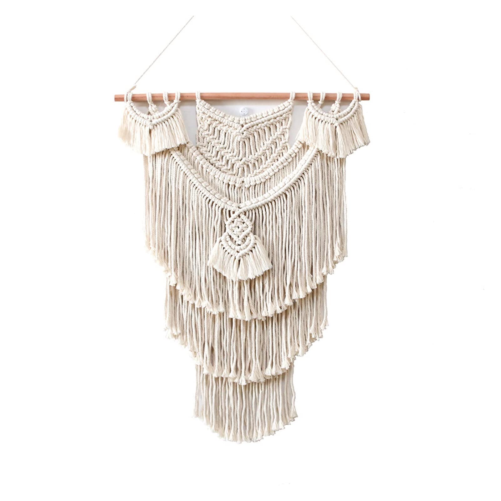 CRYSEU Macrame Wall Hanging Tapestry Hand-Woven Pendant