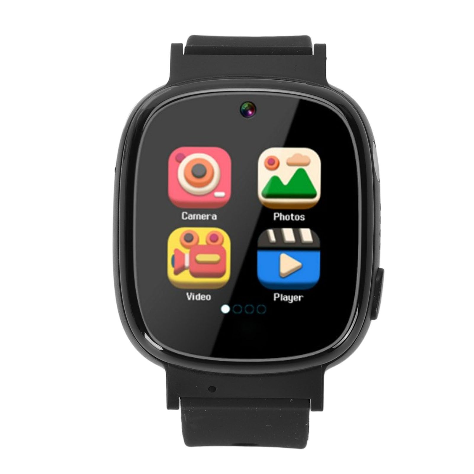 Annadue Smartwatch per Bambini e Bambine con 24 Giochi Puzzle, Schermo Touch, Fotocamera, Riproduzione di Musica e Video, Sveglia, Torcia, Contapassi, Registratore Vocale, Schermo (BLACK)