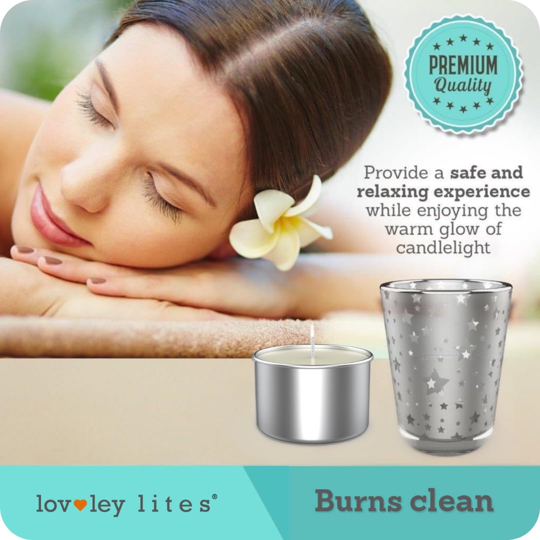 Lovley Lites Soy Tealight Candles Unscented, 36 Premium Long Burning Tea Lights - Image 3