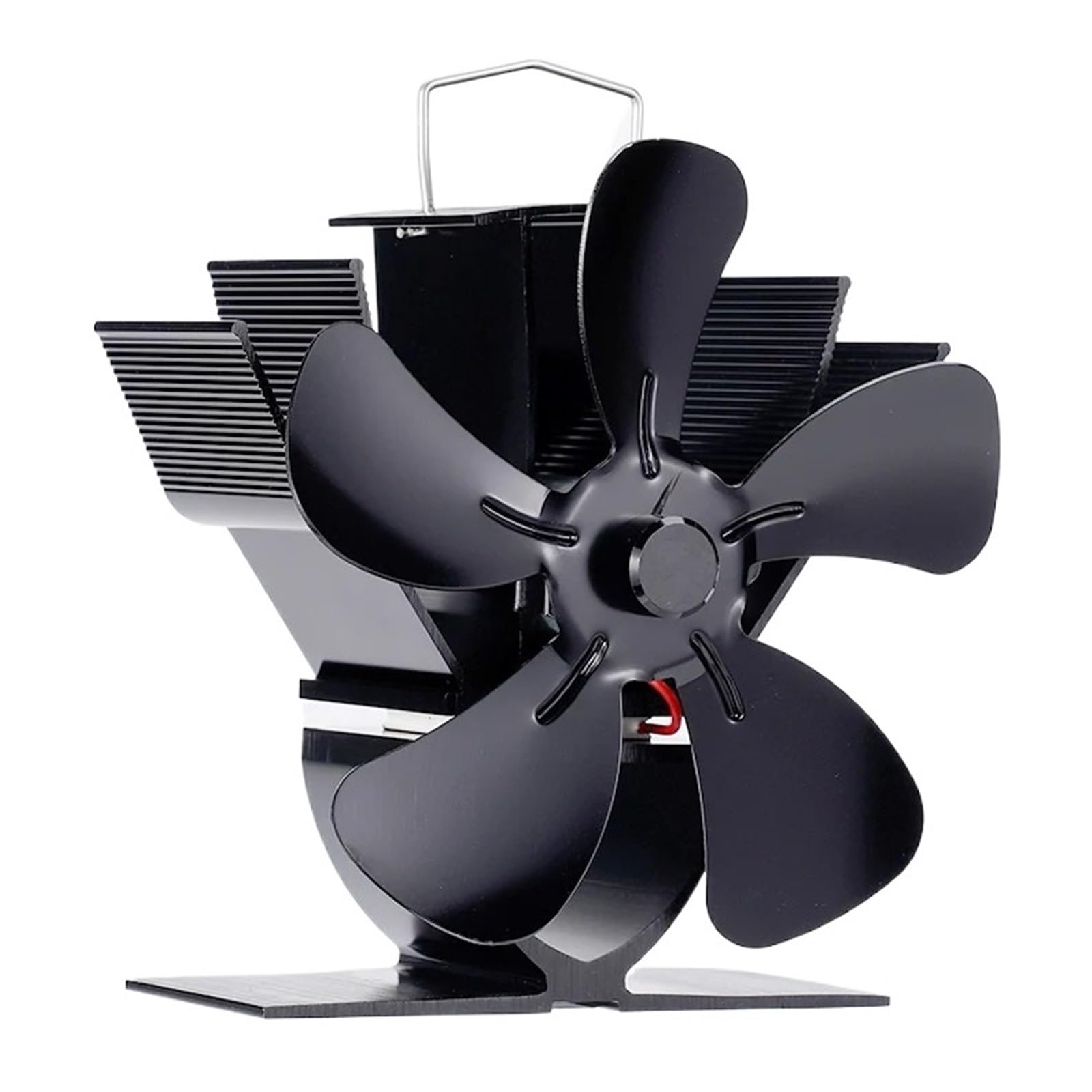 Ventilatori Per Stufe A Legna Mini Ventilatore For Camino 5 Lame Ventilatore For Stufa Alimentato A Calore Bruciatore A Legna Portatile Eco-ventilatore Silenzioso Inverno Caldo Riscaldatore Esterno Ef