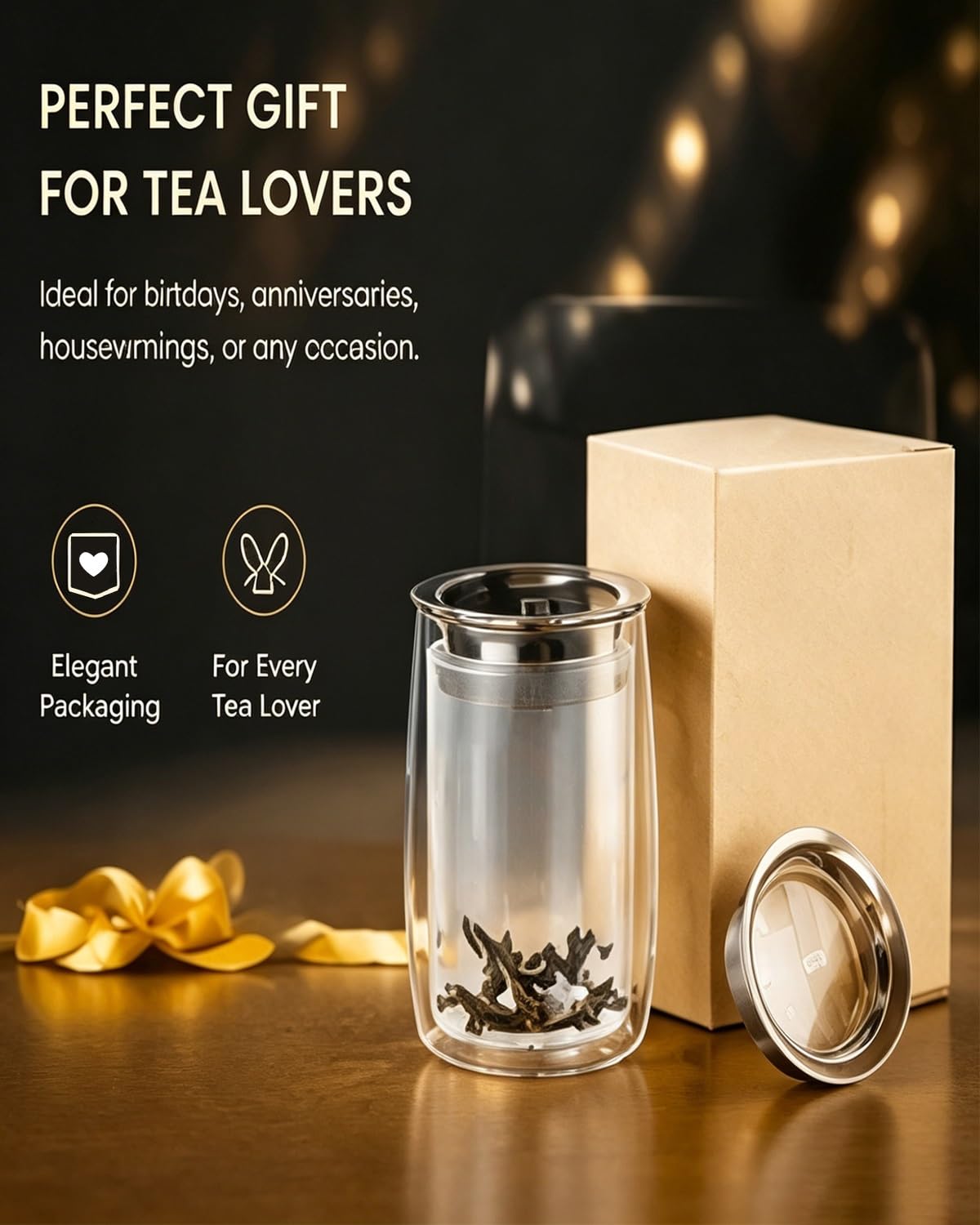 Taza Con Filtro Para Infusiones, Taza Con Tapa Para Infusiones, Para Té De Hojas Sueltas, Regalo Para Amantes Del Té (400 Ml/13,53 Onzas Líquidas)
