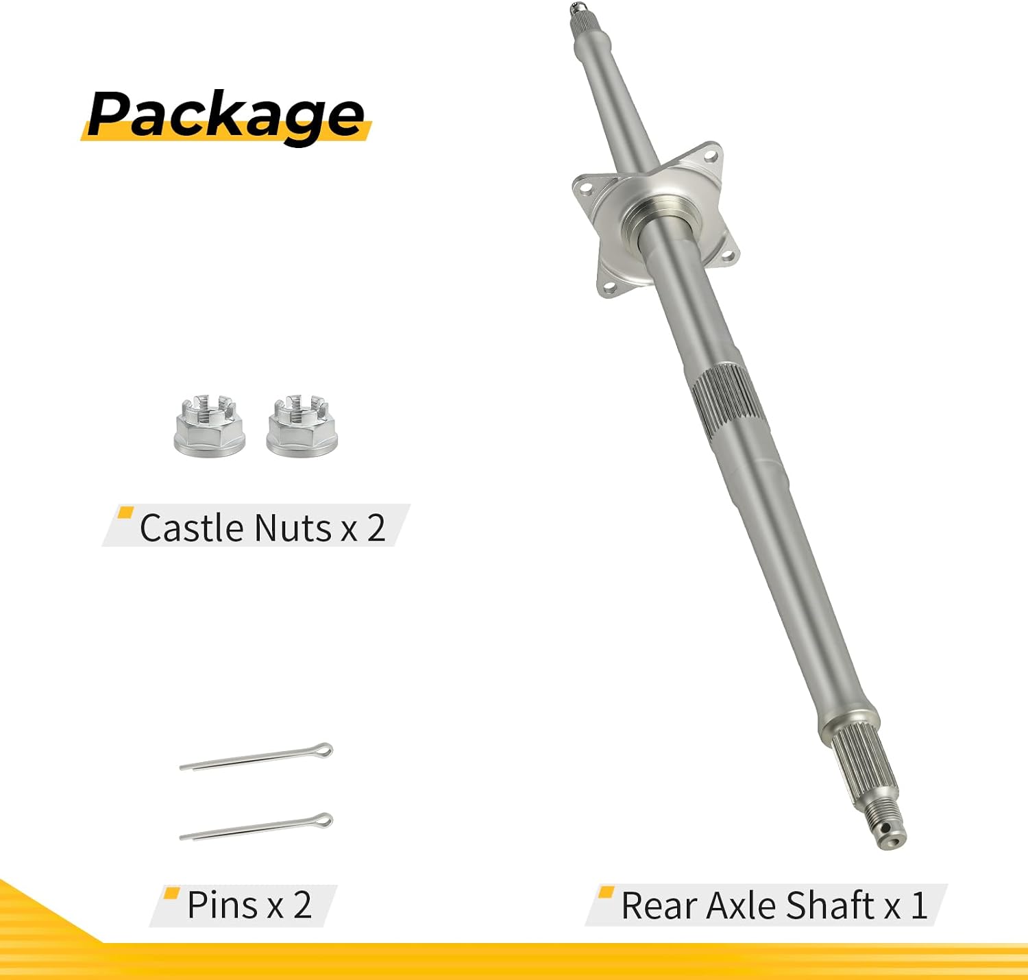 M MATI Rear Wheel Axle Shaft for Honda TRX450R 2004-2009 TRX450ER 2006-2014 42310-HP1-000 90304-HM5-A80 94201-40300