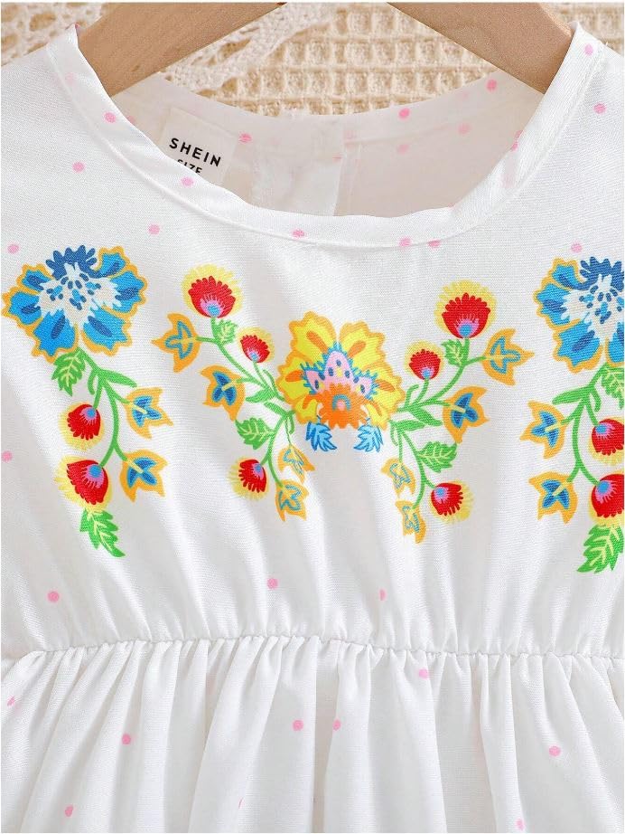 Image of SHRIMATE Apparels Summer Dress for Baby Girl /Frocks for Baby Girl /Baby Frocks Girl Poly Rayon /Casual Dress Short Flutter Sleeve