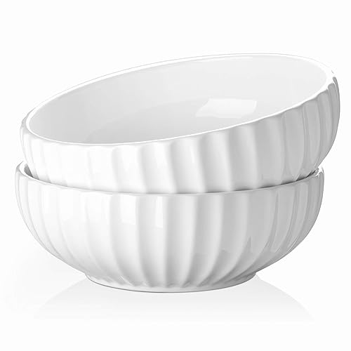 DOWAN 9.8'' Serving Bowls, 86 oz Large Salad Bowl, Ceramic