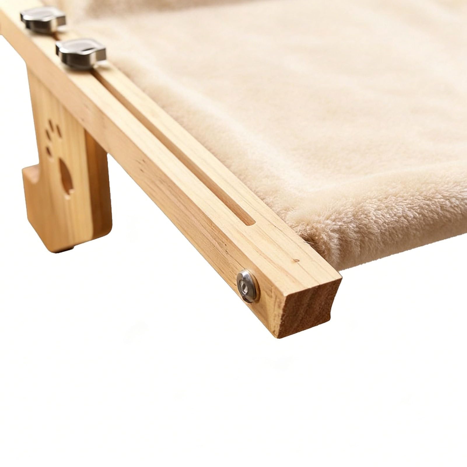 Hamaca De Ventana para Gatos - Reposadero de Madera para Descanso,con Una Suave para Hamaca De Ventana De Gatos En Interior - para Uso En Pared, Interior, Habitación, Apartamento Y Balcón