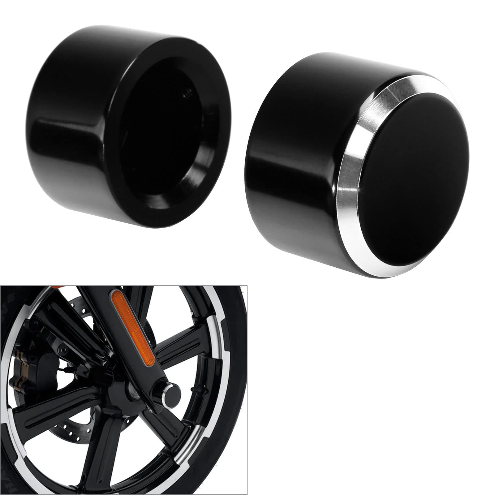 TCMT Front Axle Nut Covers Bolt Kit Fit For Harley Touring Road King Road Street Glide 2008-2023 VRSC 2002-2011 XG500 XG750 2015-2020 Sportster XL 883 1200 2008-2022 Dyna Street Bob 2008-2017 Softail