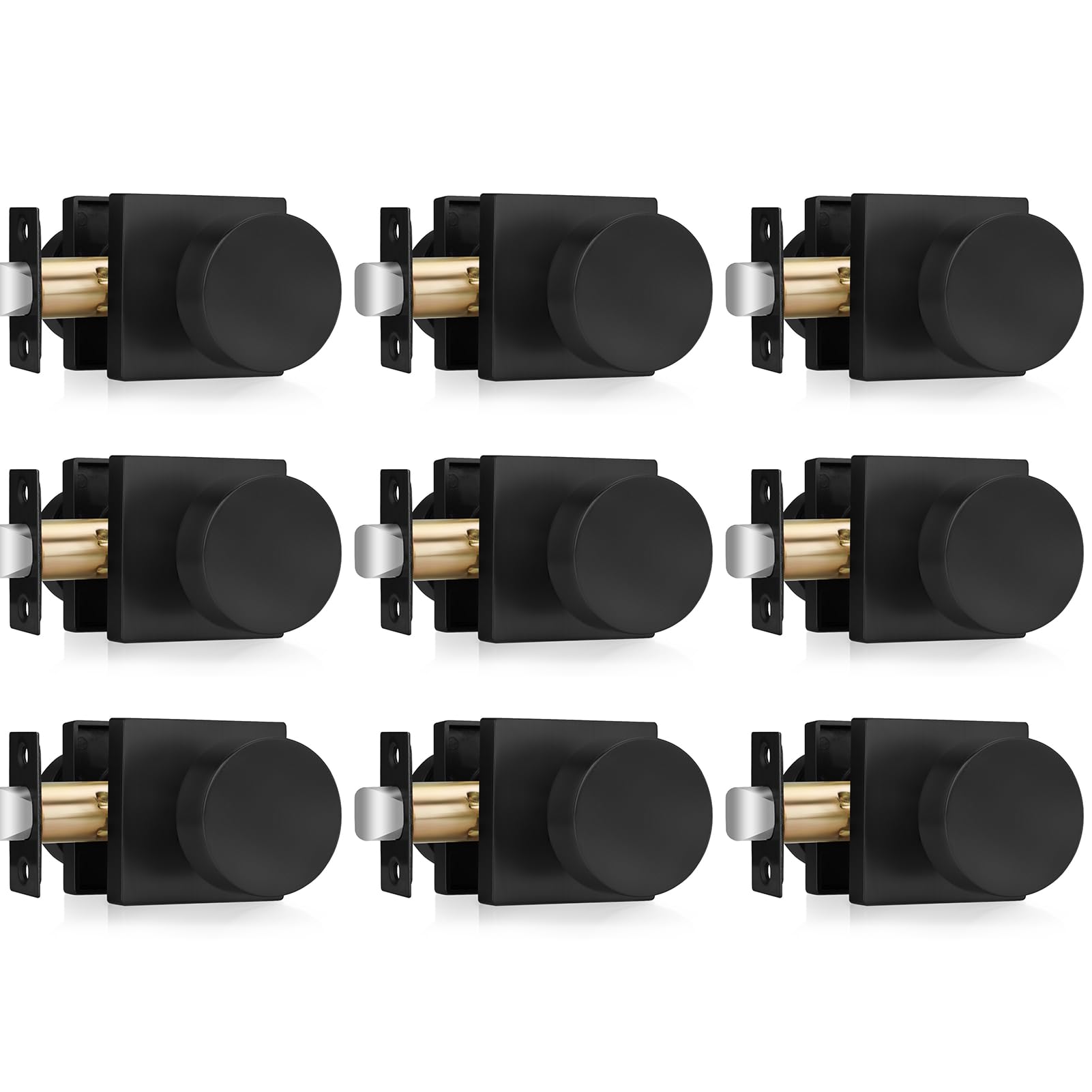 Brushed Gold Door Knobs - 6 Pack Privacy Knobs -29 Brushed Gold Door Knobs - 6 Pack Privacy Knobs -29