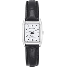 Miykon Vintage Watches for Women | Small Dainty Tank, Square Womens Watch with Genuine Leather Strap and Second Hand | Ion Polished, Luminous Hands, Scratch Resist, Japan Quartz, 100ft Water Resistant