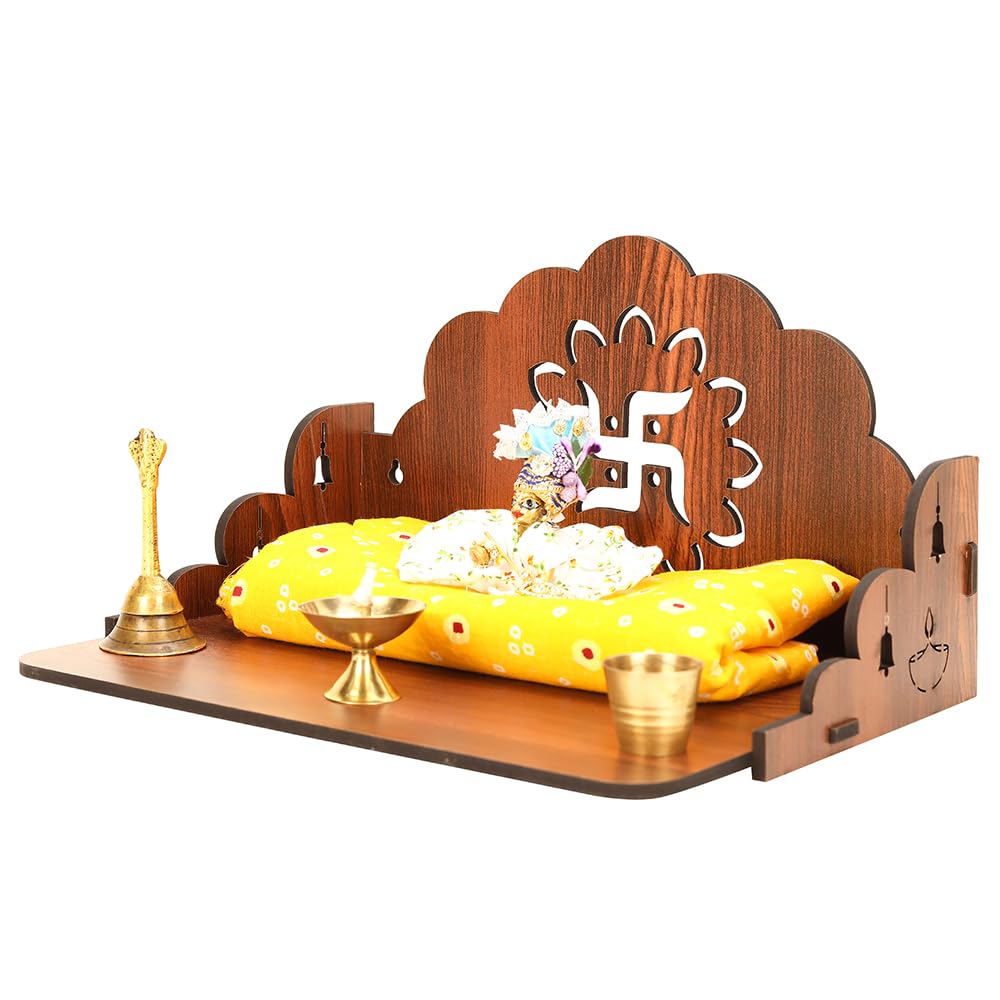 Sehaz Artworks Pooja Mandir for Home Big Size | Puja Mandir for Home Wall Mounted | Wooden Temple | Pooja Stand