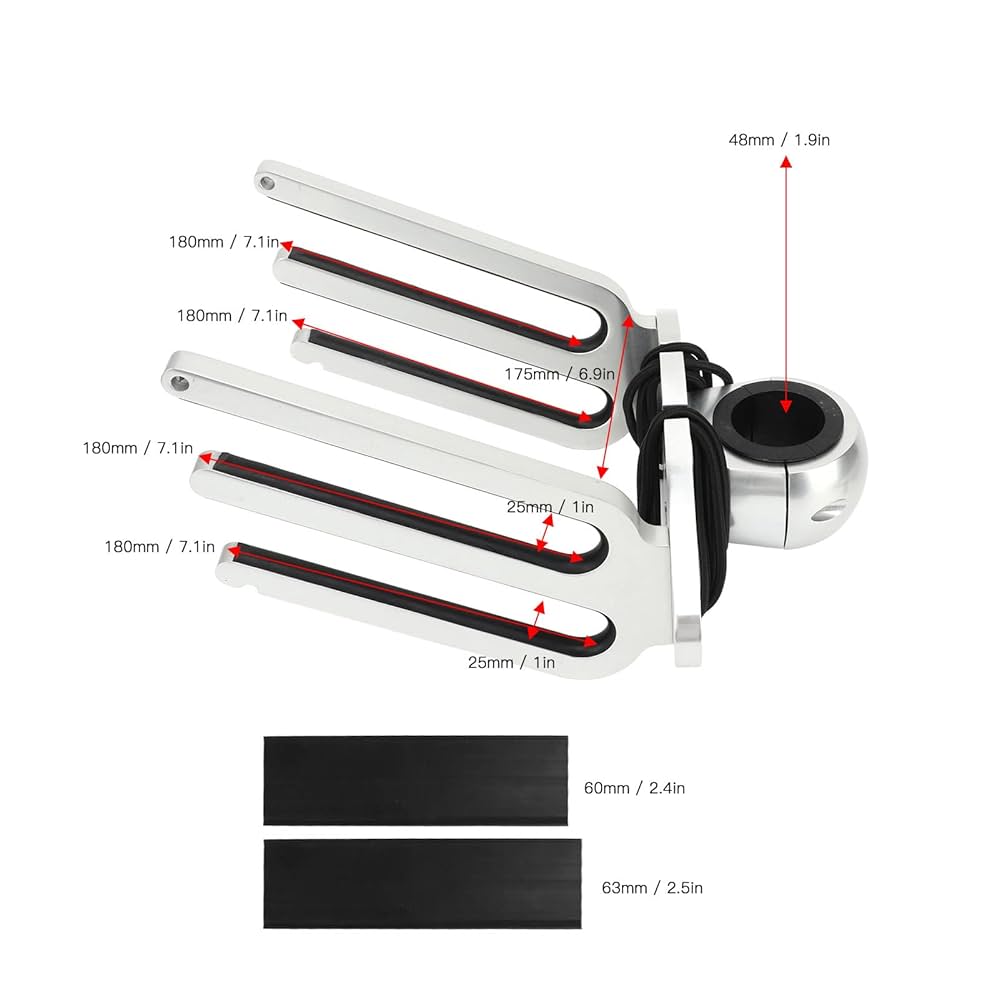 Towers Wakeboard Rack, Verstellbarer Wakeboard Tower Rack Halter, 6061 Aluminium, Verstellbarer Winkel, Wakeboard Halterung, Auf Hu00f6he Des Bootes, Fu00fcr 1,89 Zoll, 2,36 Zoll, 2,48 Towers Wakeboard Rack, Verstellbarer Wakeboard Tower Rack Halter, 6061 Aluminium, Verstellbarer Winkel, Wakeboard Halterung, Auf Hu00f6he Des Bootes, Fu00fcr 1,89 Zoll, 2,36 Zoll, 2,48