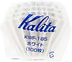 Kalita Wave Paper Coffee Filters I Larger Size 185 I 100 Count I Specially Pour Over Dripper I Made in Japan, Large, White