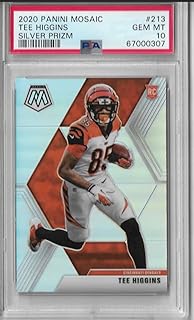Graded 2020 Panini Mosaic Tee Higgins #213 Silver Prizm Rookie RC Football Card PSA 10 Gem Mint