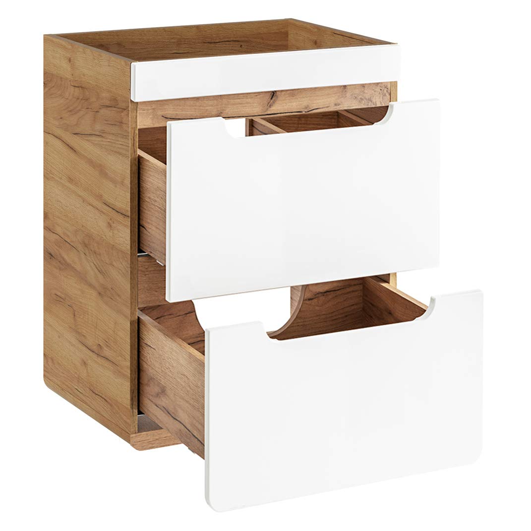 Meuble De Lavage Avec Lavabo En Céramique - Blanc Classique 50x50 Cm