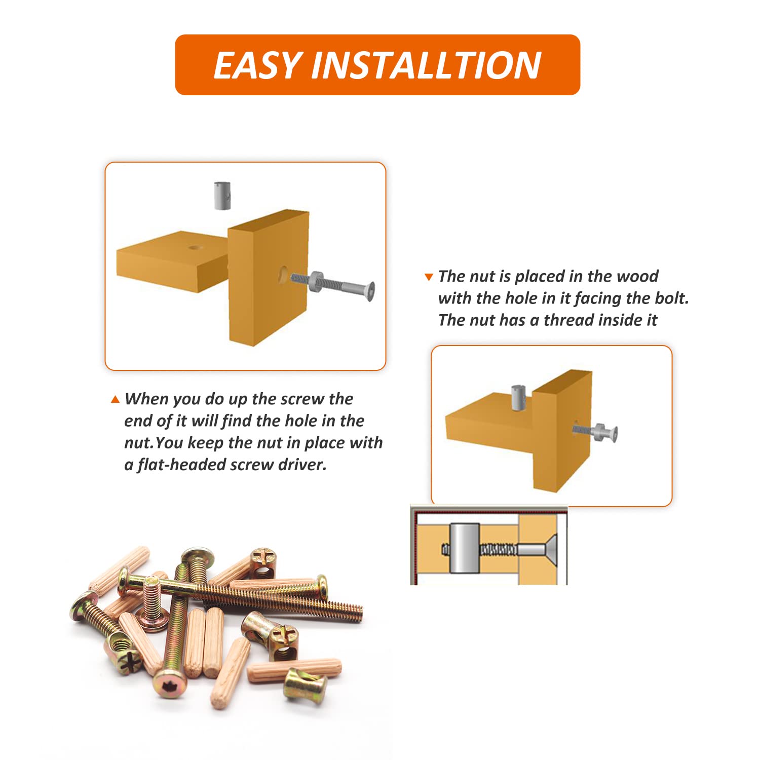 Crib Screws Replacement Kit - 26 Pieces for Beds & Furniture -5 Crib Screws Replacement Kit - 26 Pieces for Beds & Furniture -5