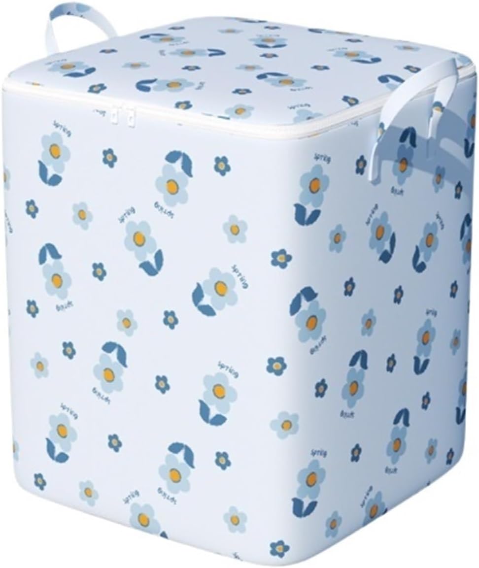 Storage Bins Non Woven Storage Bag Double Zipper Cover for Blanket Clothes Quilt Storage Storage Container(Green,50 * 56 * 50cm)