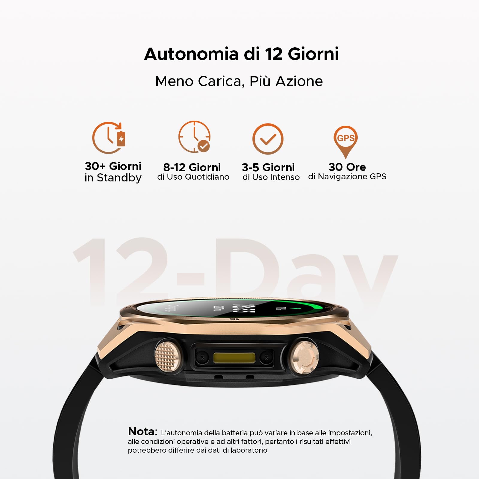 Anywise W1 AI Smartwatch Uomo,GPS Dual-Band Integrato,5ATM Impermeabile Militare Smart Watch,1.43" AMOLED Fitness Tracker Per Android iOS,170+Sports Modes,Answer/Make Call/12 Days Battery