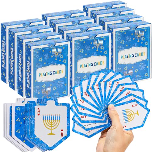 Juego de 12 barajas de cartas Hanukkah