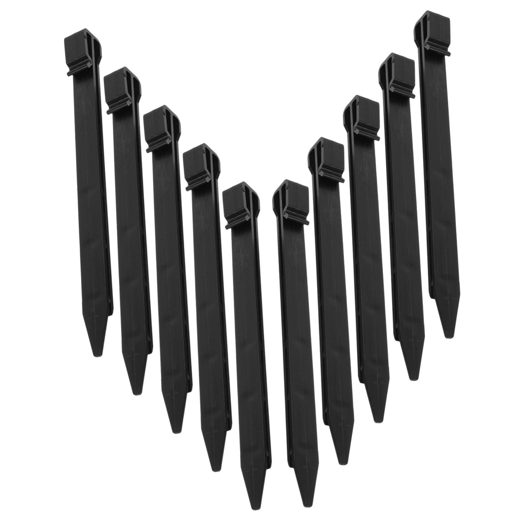 Piquets Pièces de Plastique 20 Jardin pour Noir Usage Extérieur