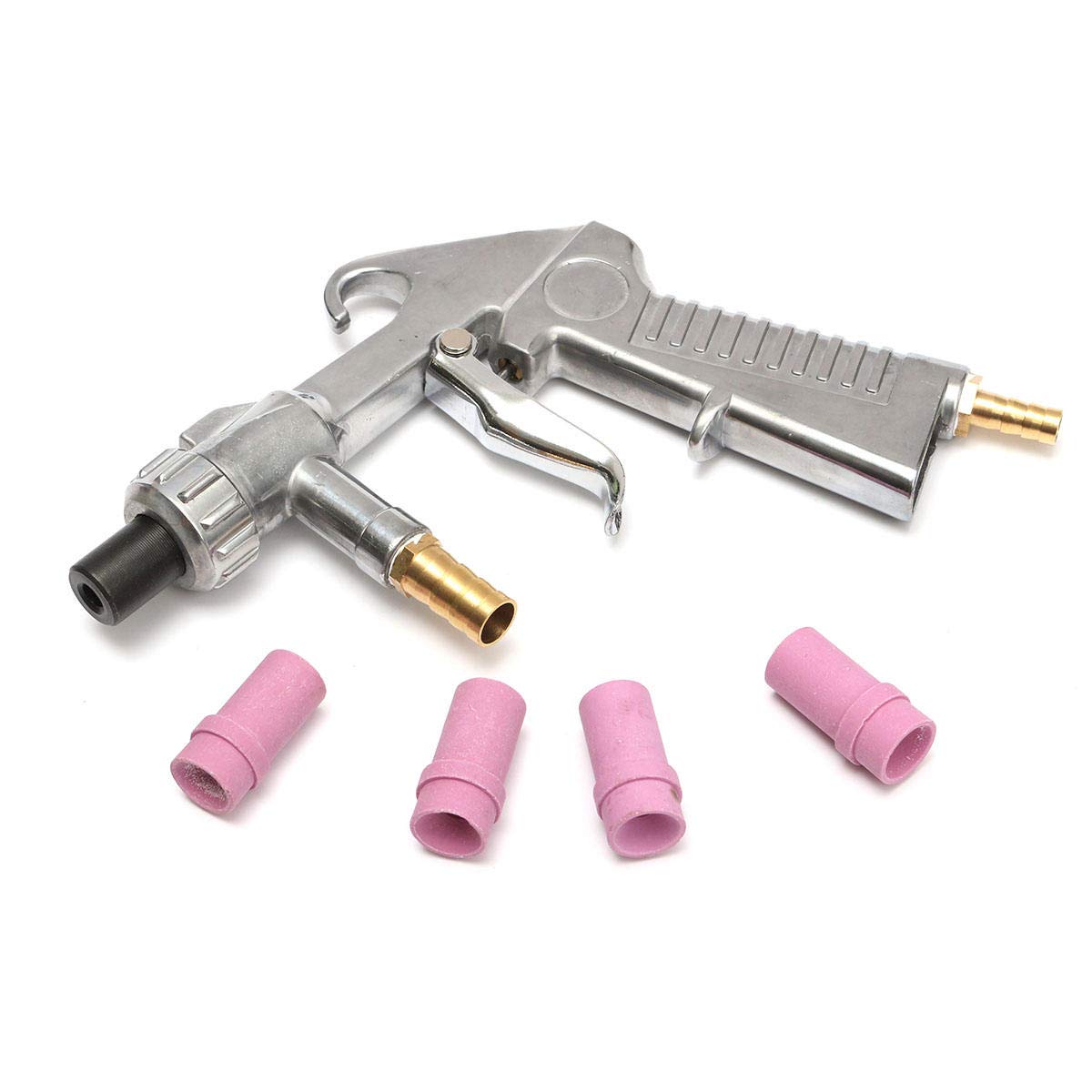Sand Blasting Gun + 4pcs (4mm/5mm/6mm/7mm) Ceramic Nozzles For Marble Engraving