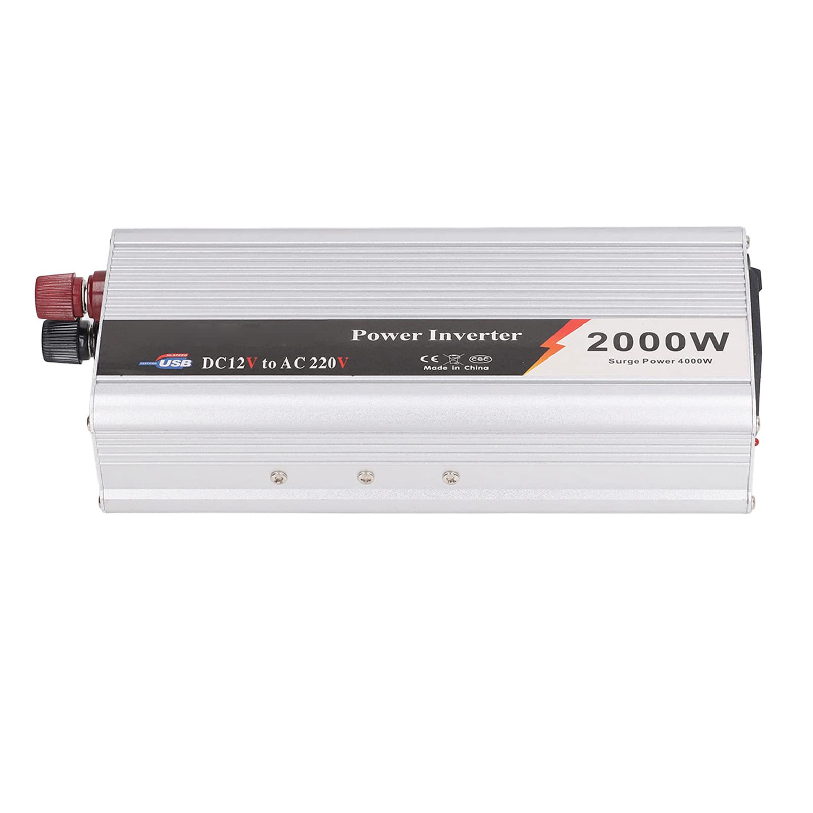Onduleur de Puissance de Voiture 5V 2000W, Alimentation de Voiture, Onduleur Automobile 230V Dc12V, Onduleur de Véhicule, Onduleur Automobile