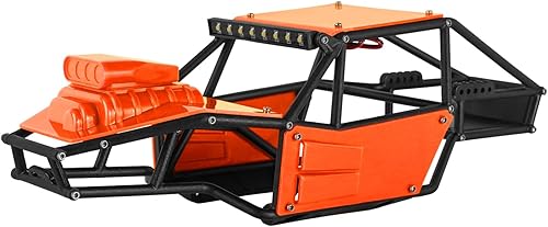 INJORA Rock Tarantula Nylon Buggy Body Shell Kit de chasis para TRX4M 118 RC Crawler Upgrade (Naranja)