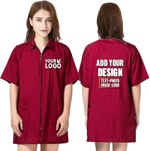 Miniatura 1 de TOPTIE Chaqueta de nylon impresa aduana de la cremallera del corte de pelo del peluquero del peluquero del peluquero del peluquero del peluquero