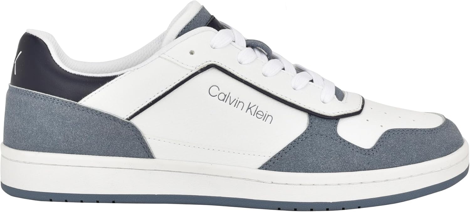 Calvin Klein Men's Landy Sneaker, Stone/Blue 450, 11 - Image 5