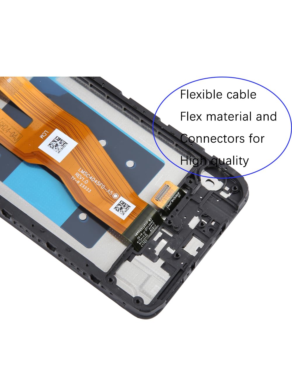 Schermo LCD di ricambio per Samsung Galaxy A05, schermo display A055F A055M touch digitizer assembly kit di riparazione (nero con cornice)