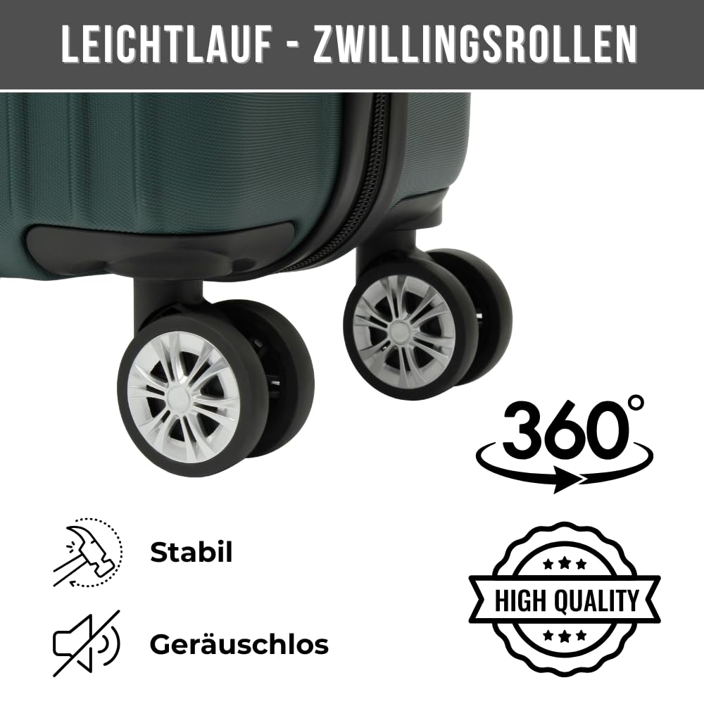 Frentree Twarda walizka z zamkiem szyfrowym TSA, wykonana z tworzywa sztucznego ABS, wytrzymała i ultralekka, walizka podróżna z 4 podwójnymi kółkami, obracana o 360°, bagaż podręczny, L/XL lub zestaw