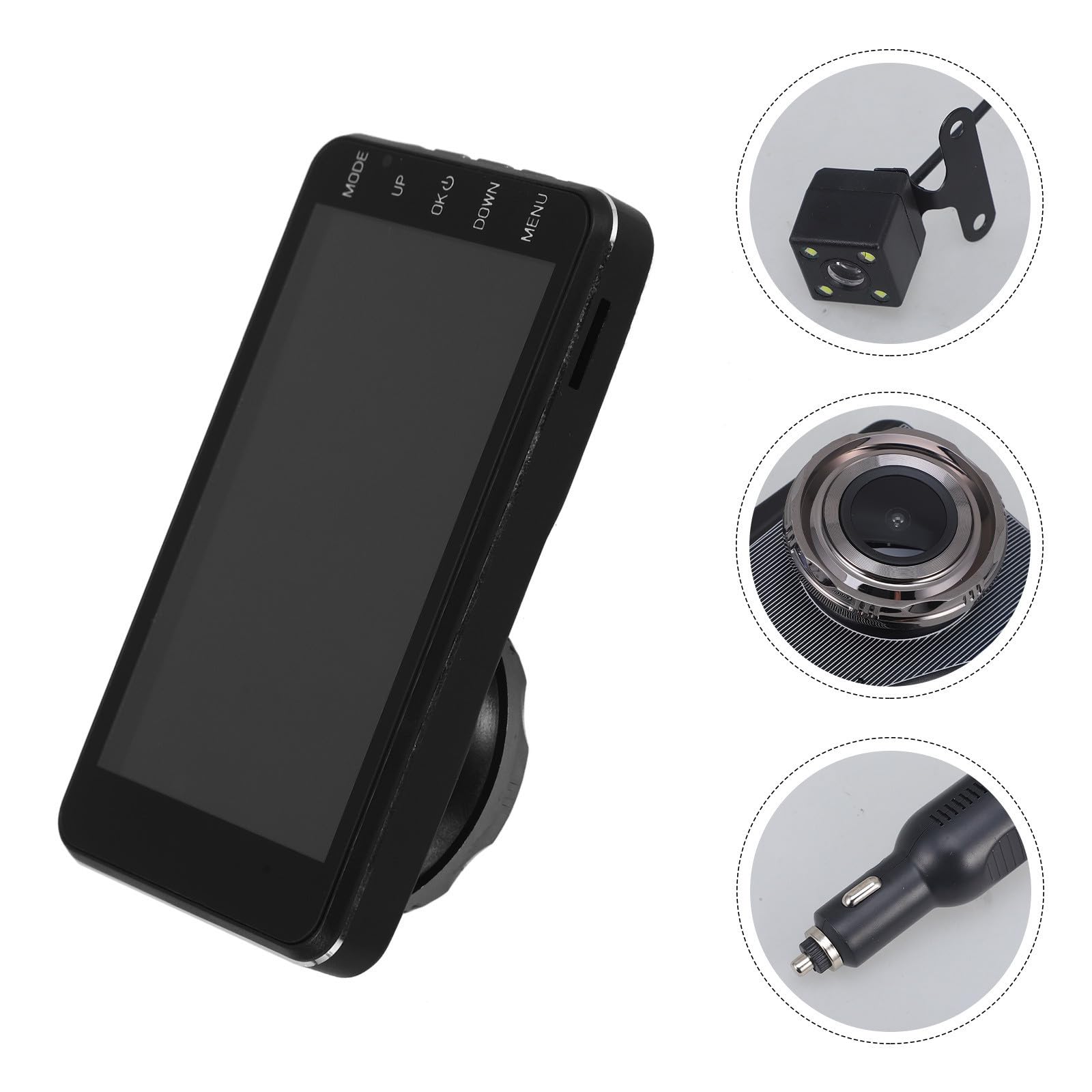 Videocamera Auto a Doppio Obiettivo 5mp Schermo HD 170° Nero