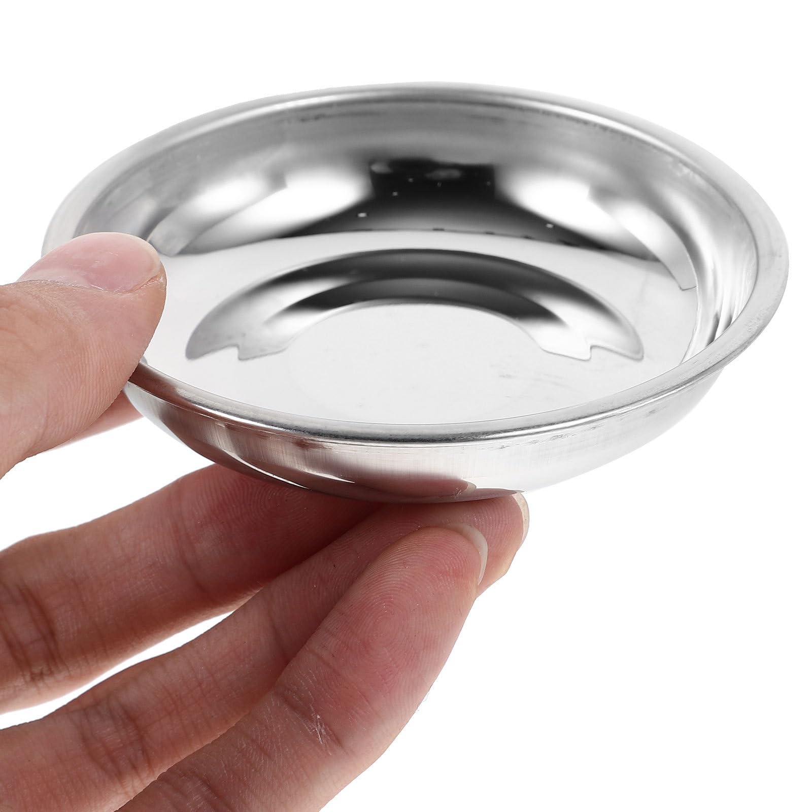 RHQFDM 12 stuks Mini dipschalen Sauskommen Dipkommen RVS bord 8CM Mini snackbord RVS kommen Kleine metalen kommen zijn roestvrij Sushi schaal Voor alle soorten condimenten