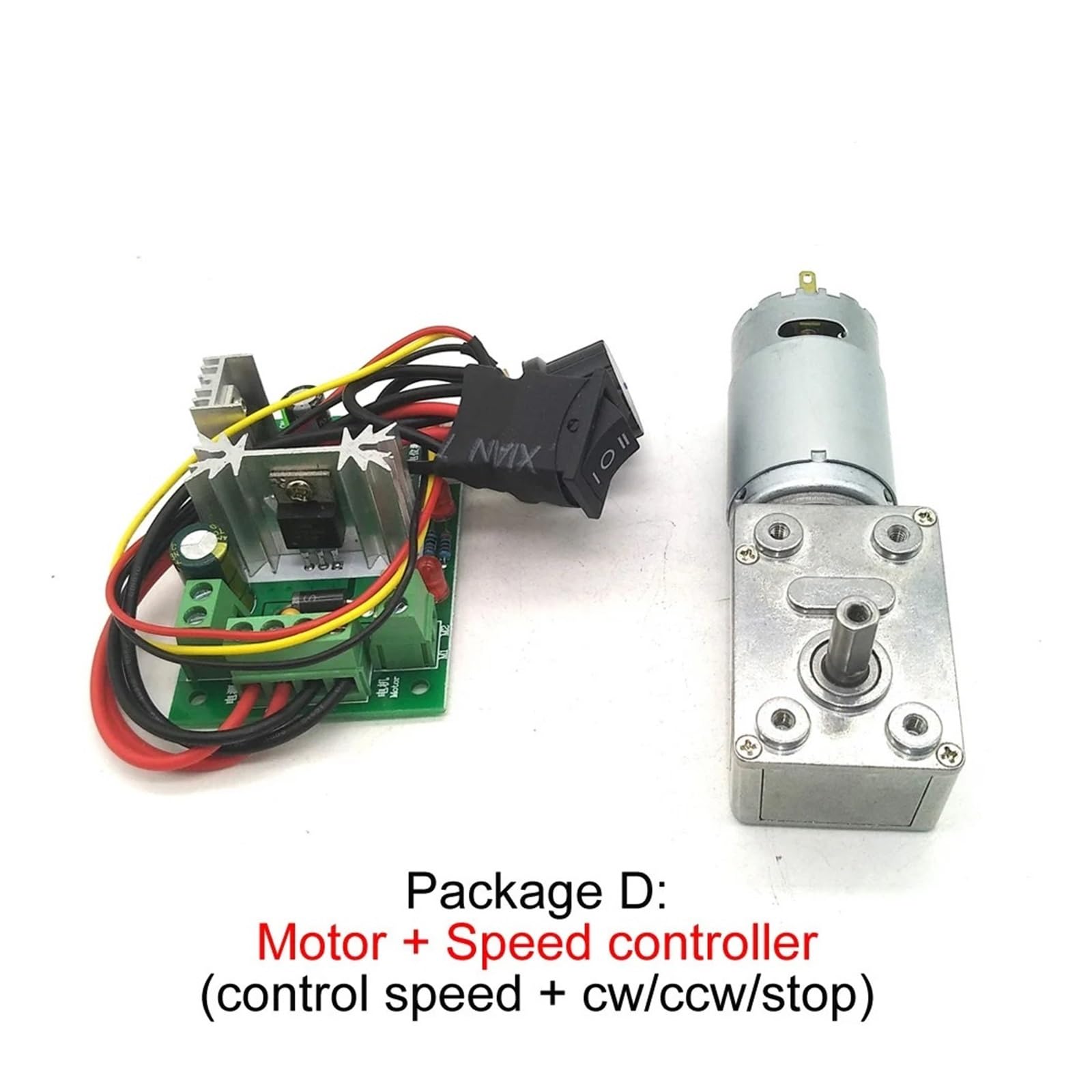 Riduttore di tensione DC 12 Volt, avviamento elettronico, riduttore a vite senza fine da 12 V, motore autobloccante, pacchetto JGY-395 R 12 V 8 giri/min Motor Starters