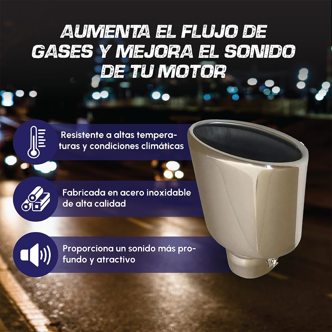 Cola De Escape Inox Modelo Tipo Cupra Ovalado Entrada 60mm -Cola Escape Coche, Colas De Escape Deportivas, Sistema De Escape Coche, Ovalado