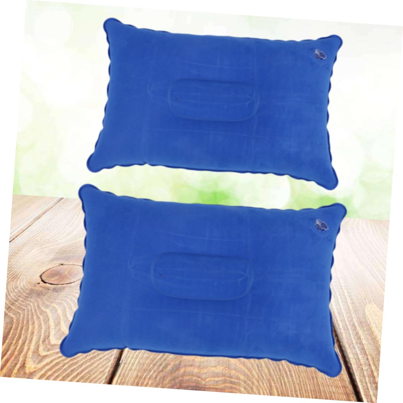 VANZACK Inflatable Pillow for Neck Support PVC Flocking Camping Pillow Compact Ergonomic Design