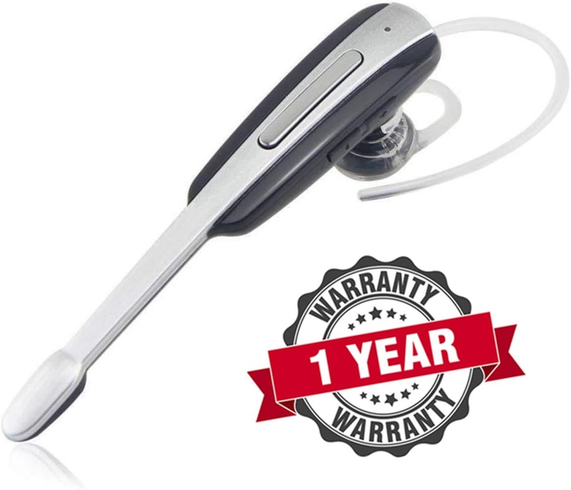 Raptas Silver HM1000 Wireless Bluetooth Headphone In-Ear V4.0 Stealth Earphone with Mic Compatible with Xiaomi Mi, Apple, Samsung, Sony, Lenovo, Oppo, Vivo Smartphones (1 Year Warranty)