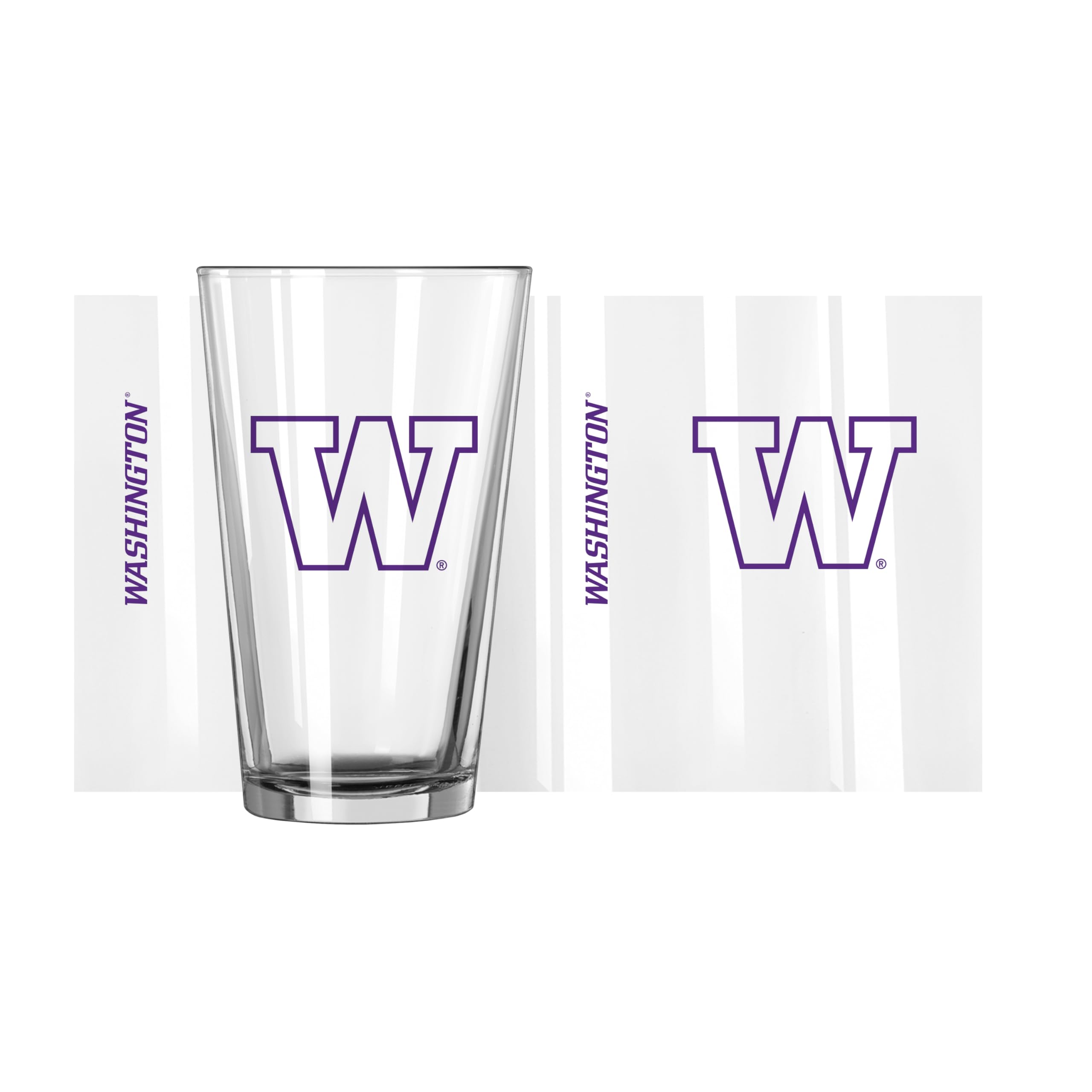 Logo Brands NCAA 16 oz Pint Glass - Durable Glass With Bold Team Color– Chip-Resistant Rim Drinkware For Fans, Tailgates, Home Bars &amp; Everyday Use