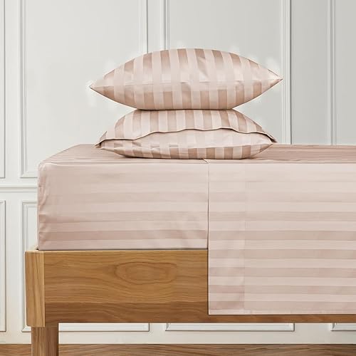 Miniatura 32 de URBANHUT Sábanas de Algodón Egipcio 100% - Juego de Sábanas Individuales Blancas de 1000 Hilos (3 Piezas), Sábanas de Algodón de Fibra Larga, Tejido