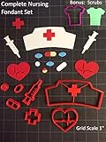 Nurse - Doctor Fondant Cutter/Cupcake & Cookie Topper - 8pc Set