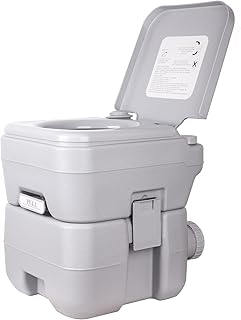 Dripex Portable Camping Toilet - 20L Handle Removable Handle Portaloo with Flush for Outdoor Camping Hiking Travel Caravan