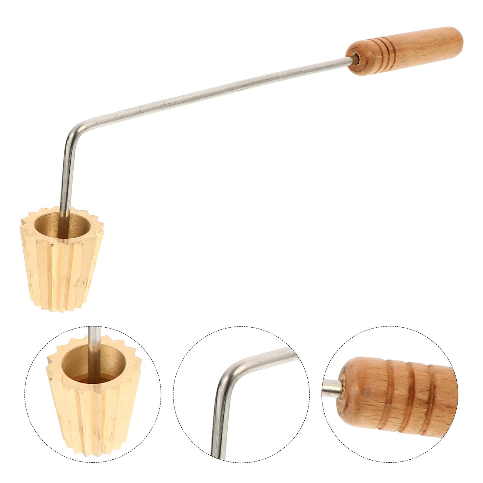 Stampo Mini per Frittelle Dorato da Cucina, Rame Acciaio Legno