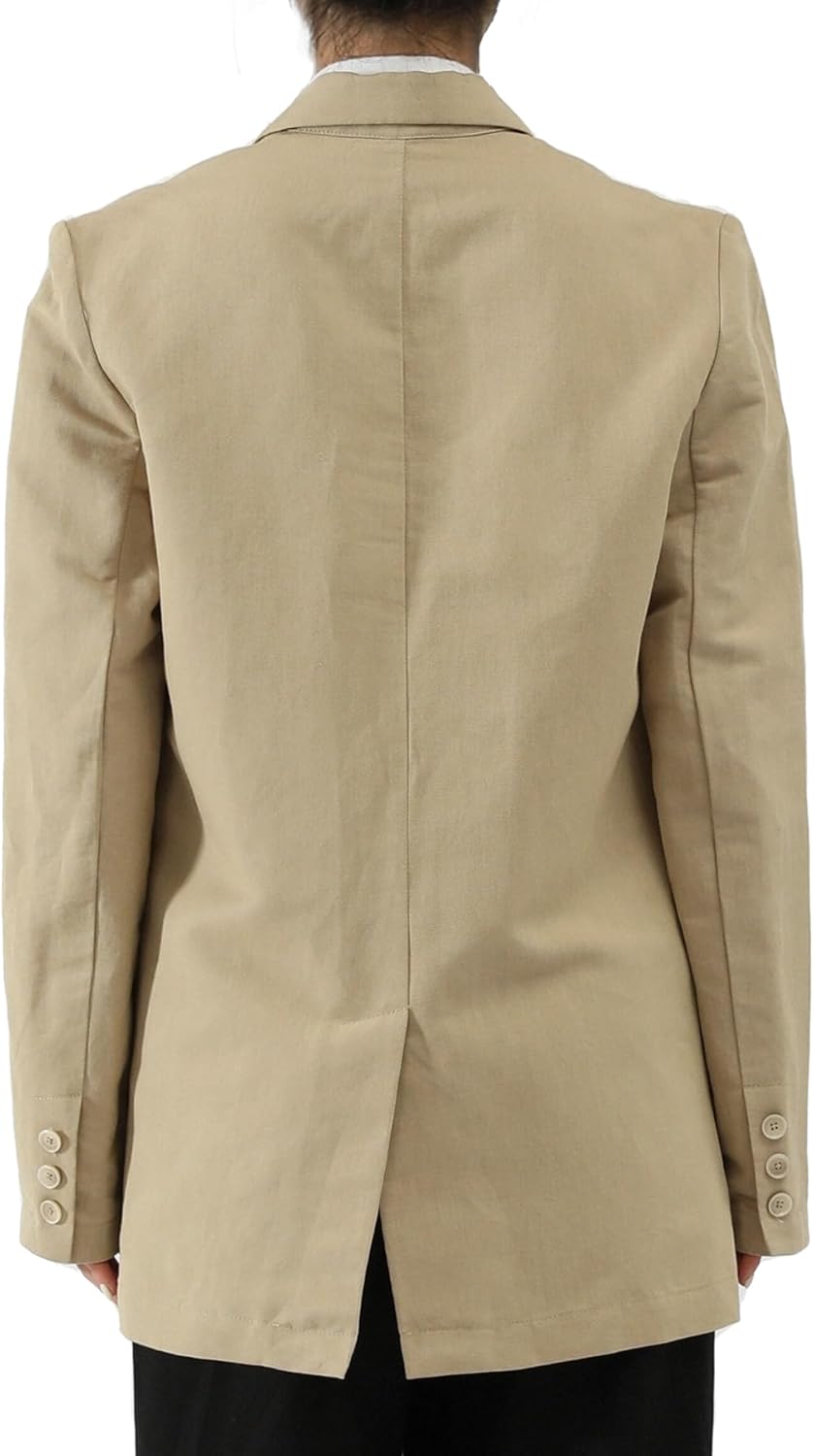 Linen Blazers for Women Oversized Lightweight Spring Fall Business Casual Notch Lapel Work Office Party Daily Jacket
