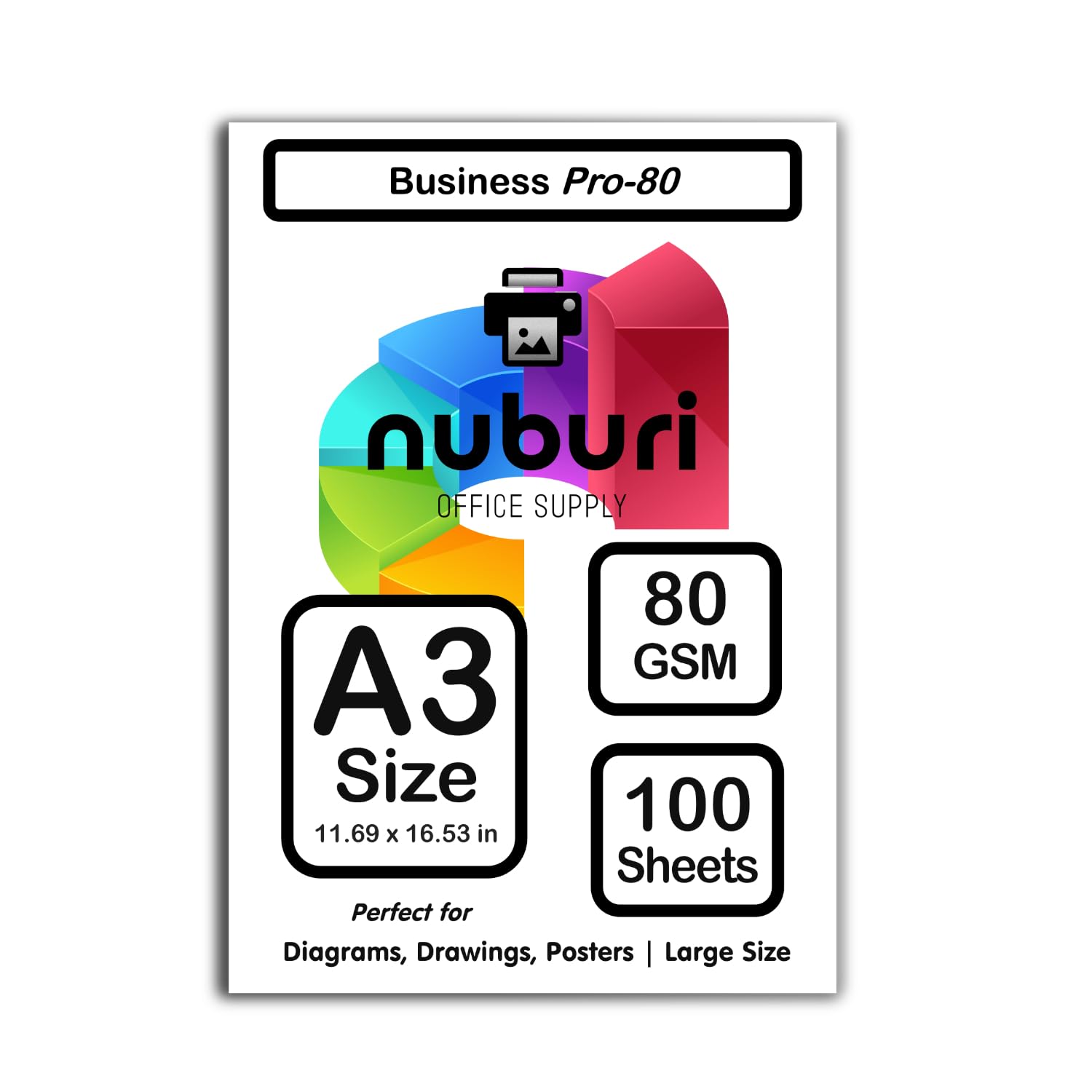 Premium A3 Size Printer Paper Smooth Bright White 11.69x16.53 inch