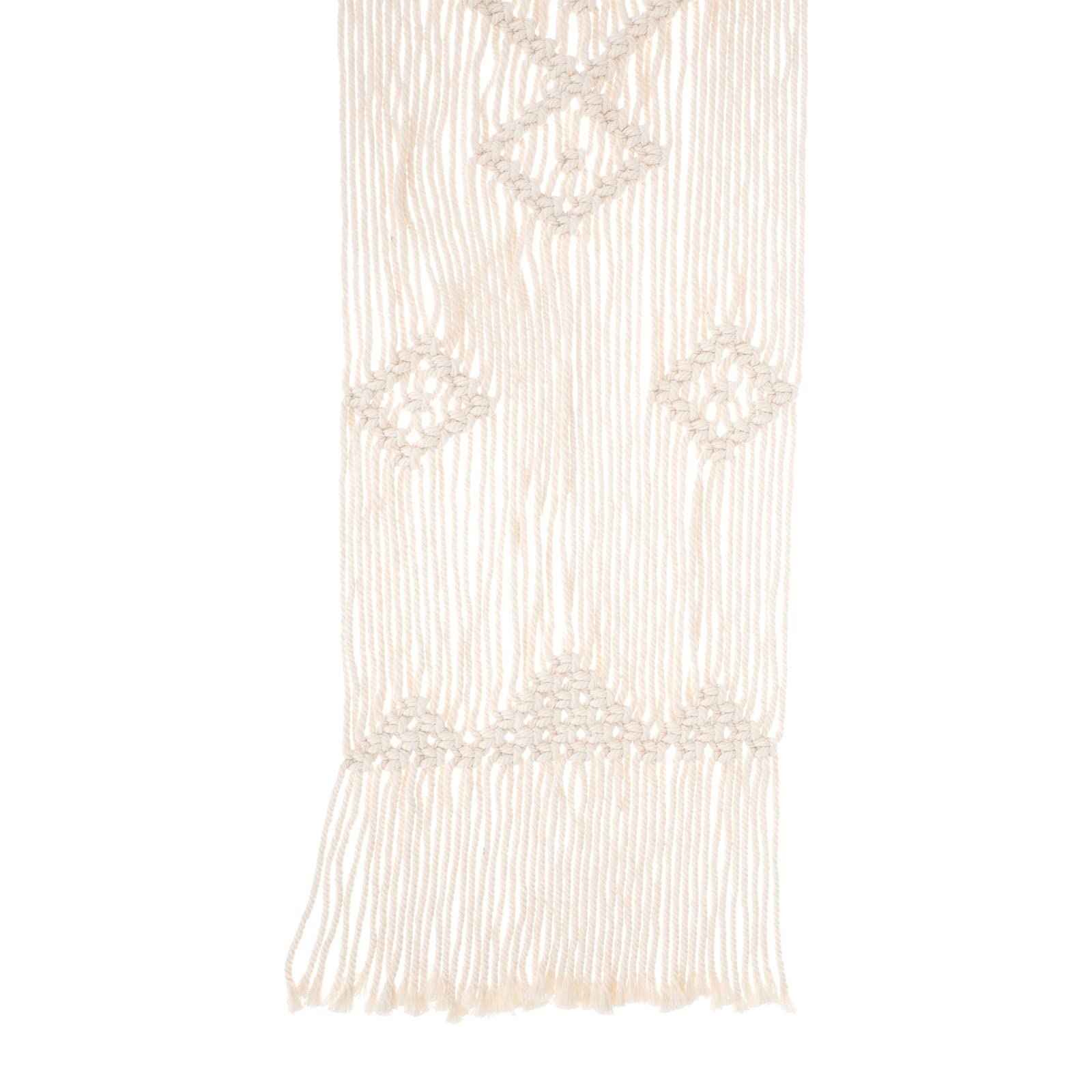 Chemin de table macramé tissé main en coton haut de gamme