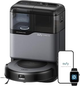 eufy Omni C20, Robot Vacuum Cleaner with Mop, All-in-One Station,7,000 Pa Powerful Suction, Ultra-Slim, Auto Emptying, Washing and Drying for Hands-Free Cleaning, Mop Lifting and Carpet Detection