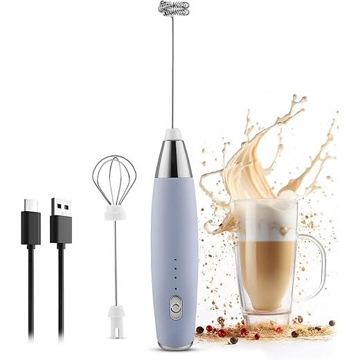 QLECT Pro Coffee frother Electric with 3 Whisker & Stand 3 S