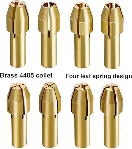 Miniatura 4 de Taiss Juego de 10 pinzas para portabrocas de 132 a 18 pulgadas, repuesto de latón de repuesto para Dremel y repuesto 4485 4486 broca sin llave,